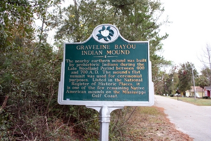 Graveline Mound Historic Marker